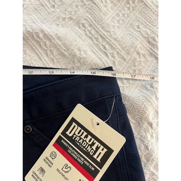 Duluth Women’s DuluthFlex Fire Hose Slim Leg Cargo Pant Navy work wear Utility - Picture 11 of 16